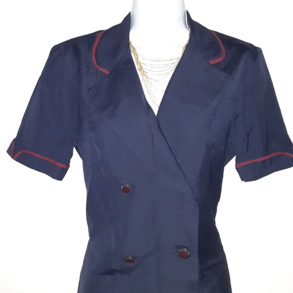 United Airlines Y2K * Navy Uniform Dress * Size 4-See Measurements * Stewardess - Picture 3 of 7